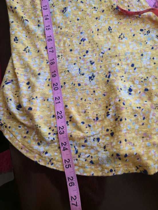 Rachel Zoe 100% Linen Yellow Floral Print Short Sleeve Top - Size Large - Picture 3 of 7